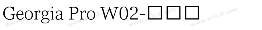 Georgia Pro W02字体转换